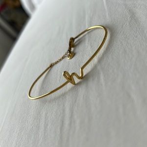 Rare Gorjana Script Initial Bracelet ✨ lowercase letter “H”